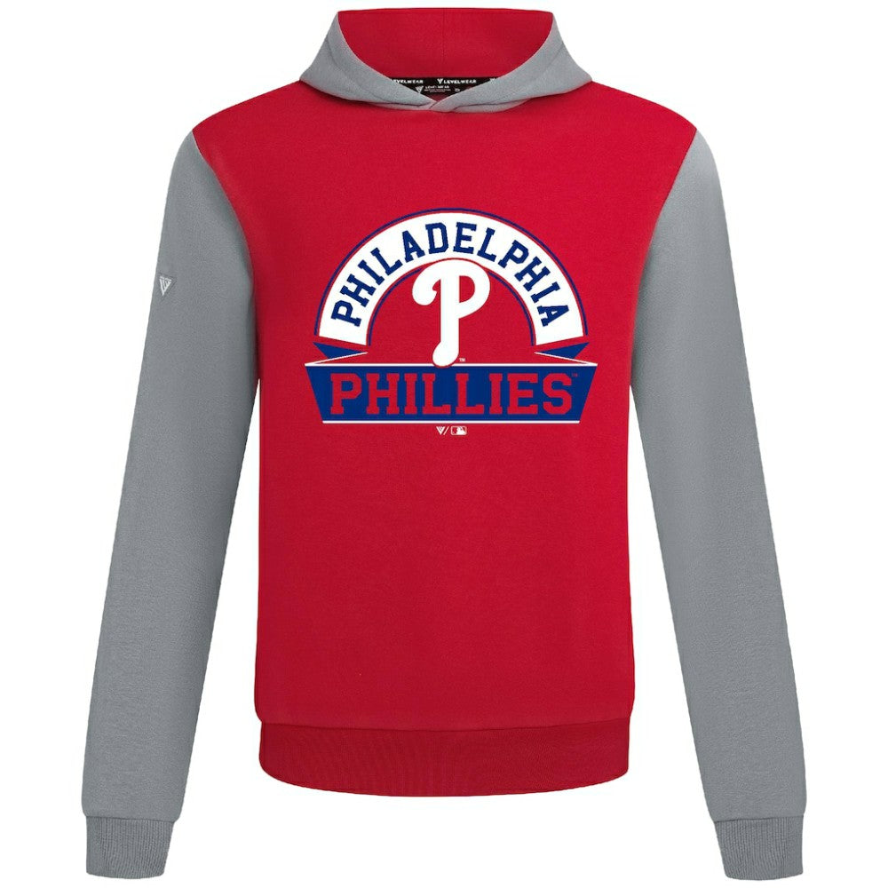 Philadelphia Phillies Levelwear Throwback Ultimate Banner Arch Hoodie - Red - MLB Online