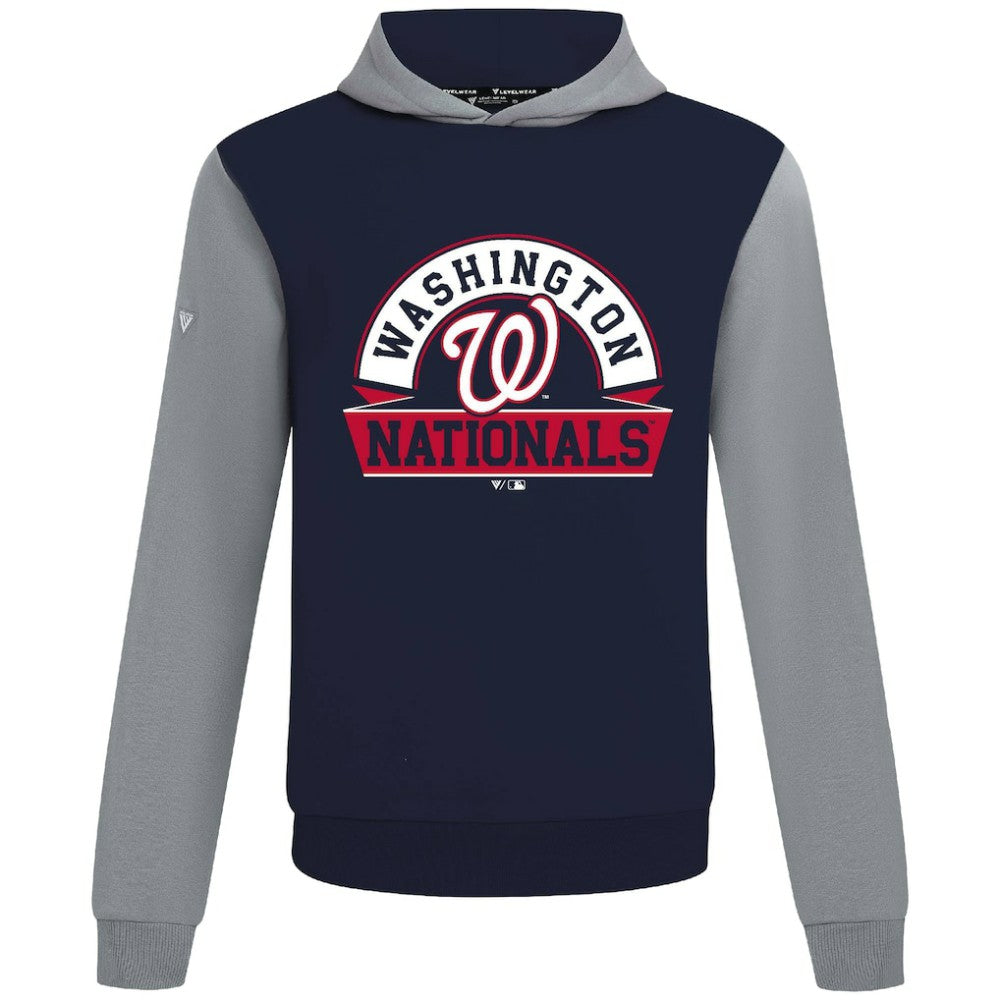 Washington Nationals Levelwear Throwback Ultimate Banner Arch Hoodie - Navy - MLB Sale