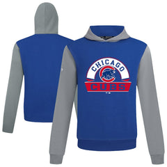 Chicago Cubs Levelwear Throwback Ultimate Banner Arch Hoodie - Royal - MLB Lifestyle