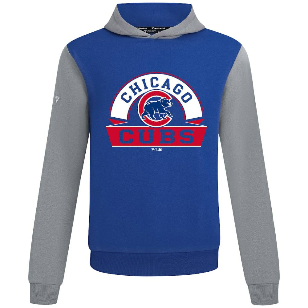 Chicago Cubs Levelwear Throwback Ultimate Banner Arch Hoodie - Royal - MLB Lifestyle