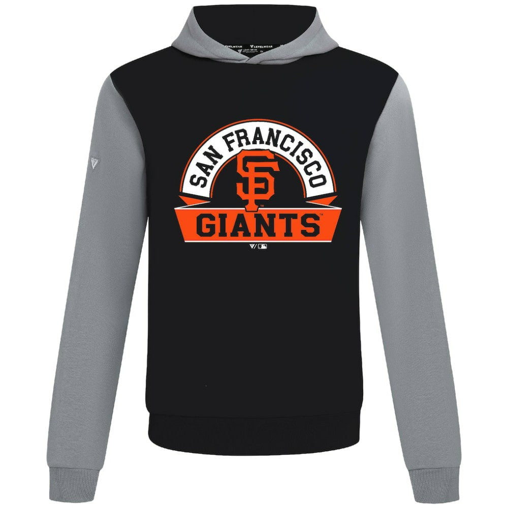 San Francisco Giants Levelwear Throwback Ultimate Banner Arch Hoodie - Black - MLB Sale