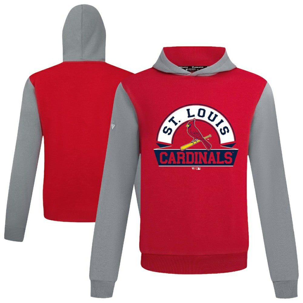 St. Louis Cardinals Levelwear Throwback Ultimate Banner Arch Hoodie - Red - MLB Lifestyle