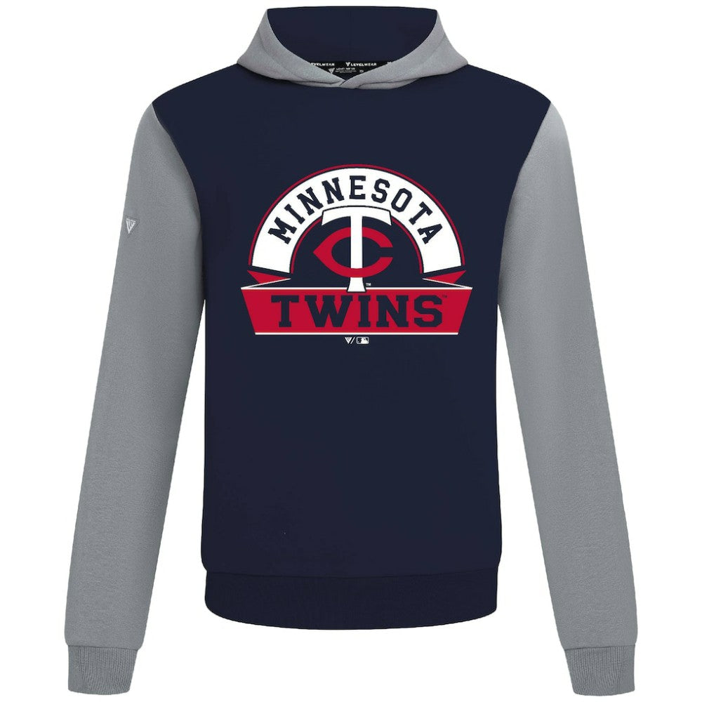 Minnesota Twins Levelwear Throwback Ultimate Banner Arch Hoodie - Navy - MLB Lifestyle