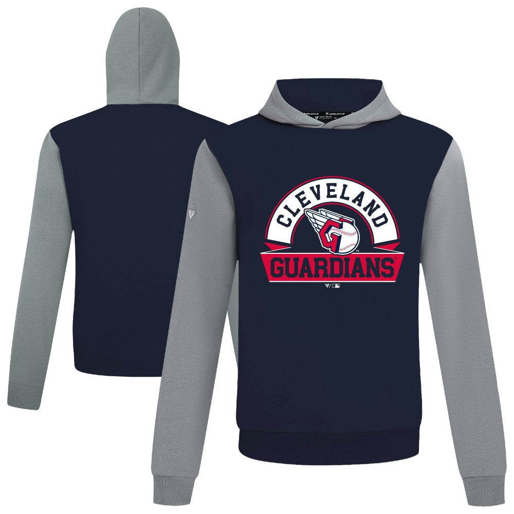 Cleveland Guardians Levelwear Throwback Ultimate Banner Arch Hoodie - Navy - MLB Online