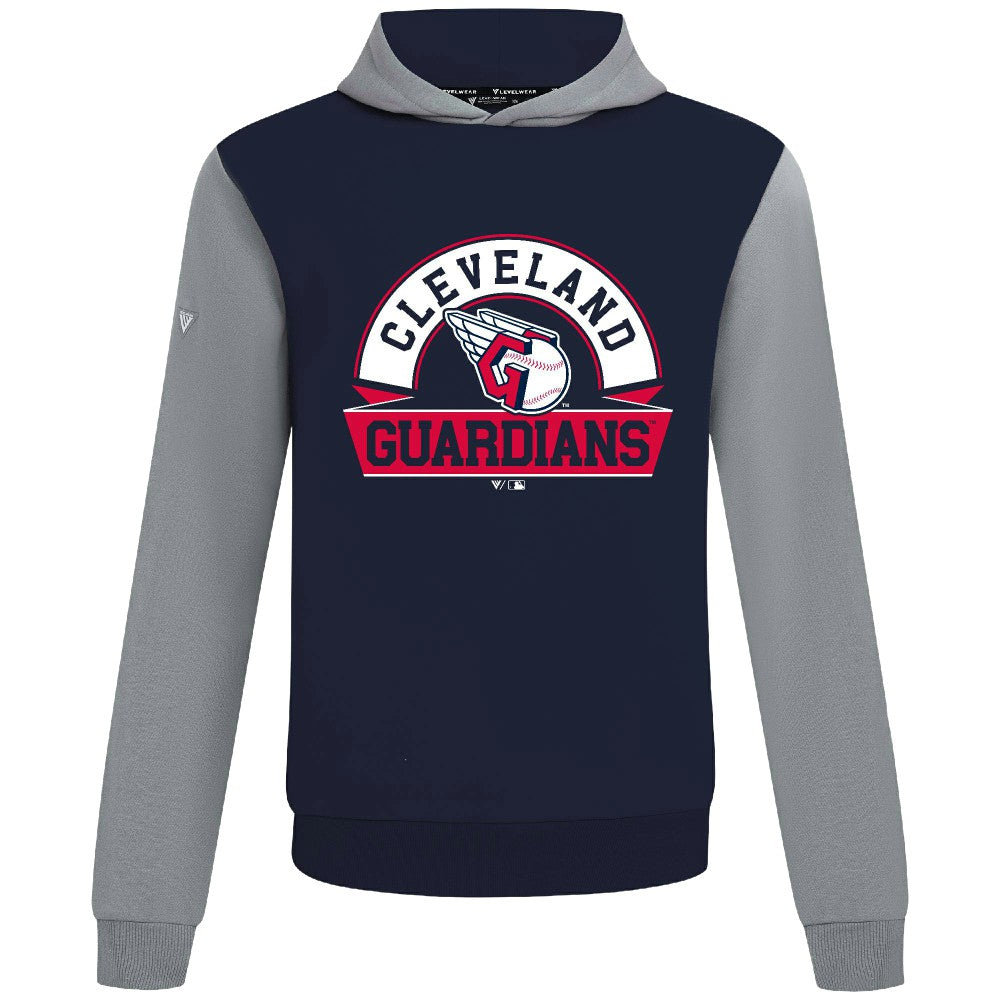 Cleveland Guardians Levelwear Throwback Ultimate Banner Arch Hoodie - Navy - MLB Online