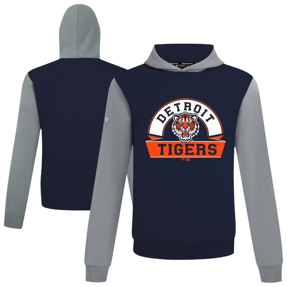 Detroit Tigers Levelwear Throwback Ultimate Banner Arch Hoodie - Navy - MLB on Sale