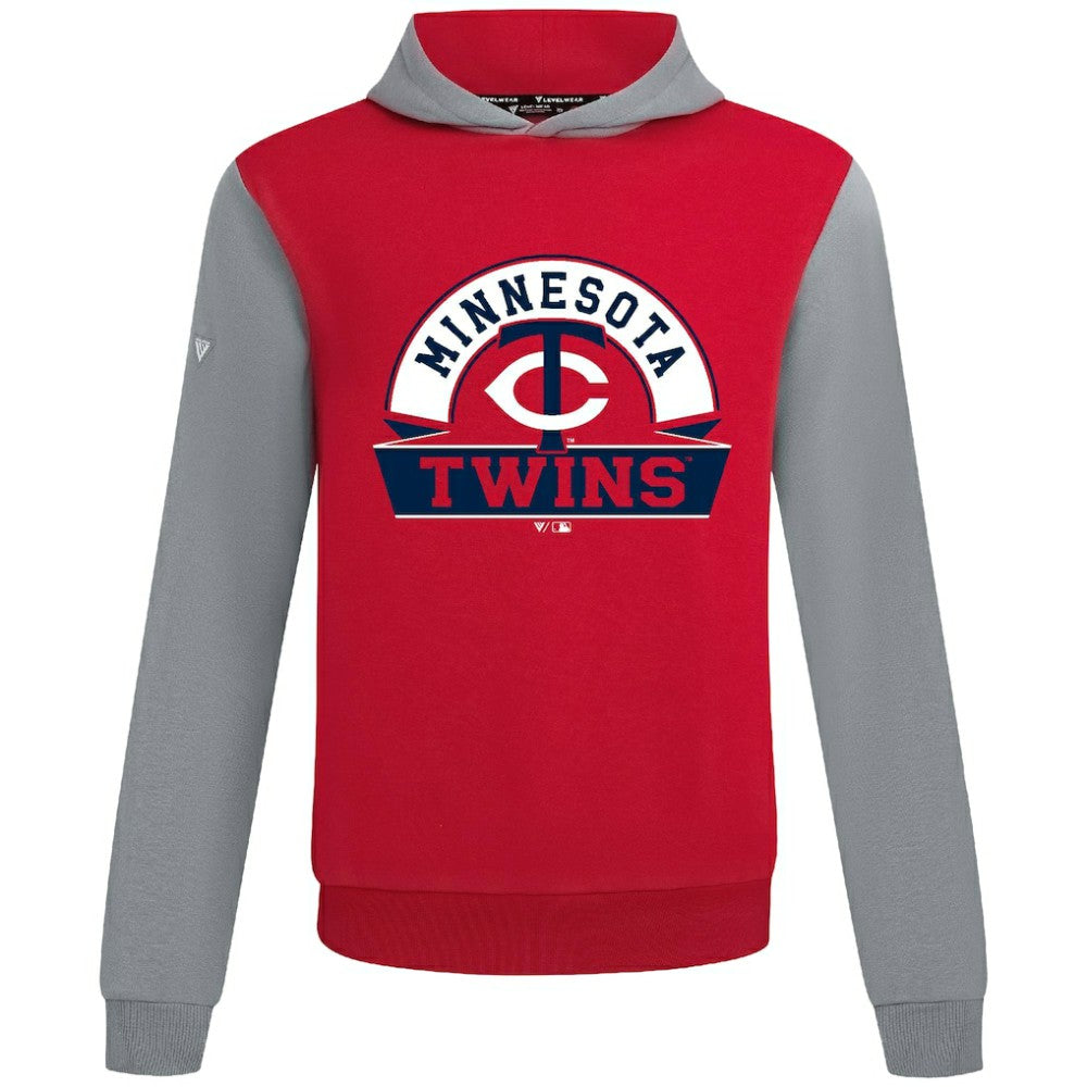 Minnesota Twins Levelwear Throwback Ultimate Banner Arch Hoodie - Red - MLB Sale