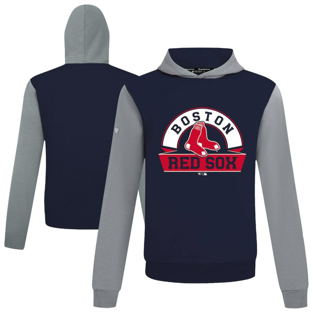 Boston Red Sox Levelwear Throwback Ultimate Banner Arch Hoodie - Navy - MLB Discount