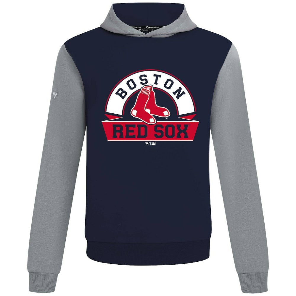 Boston Red Sox Levelwear Throwback Ultimate Banner Arch Hoodie - Navy - MLB Discount