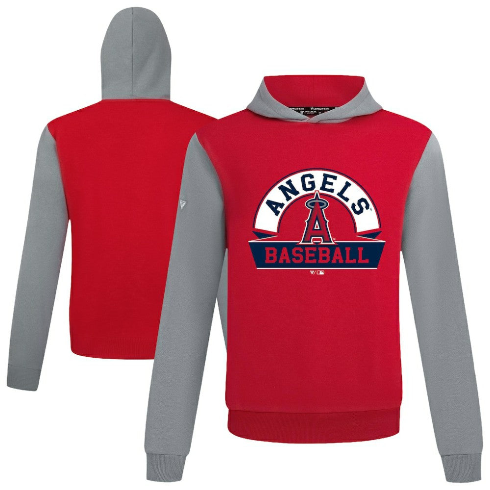 Los Angeles Angels Levelwear Throwback Ultimate Banner Arch Hoodie - Red - MLB on Sale