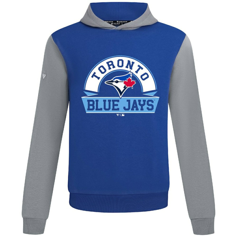Toronto Blue Jays Levelwear Throwback Ultimate Banner Arch Hoodie - Royal - MLB Lifestyle