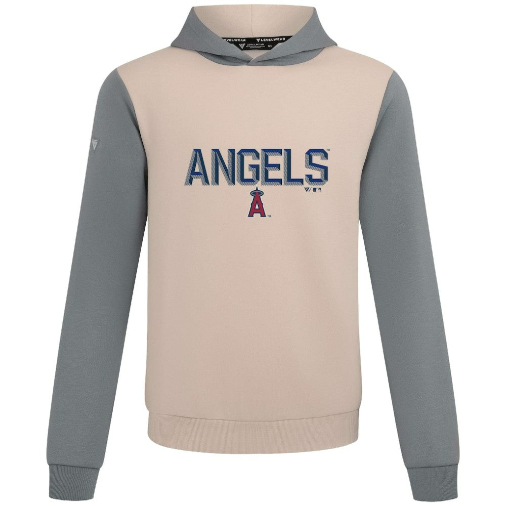 Los Angeles Angels Levelwear Throwback Carve Ultimate Hoodie - Sand - MLB on Sale