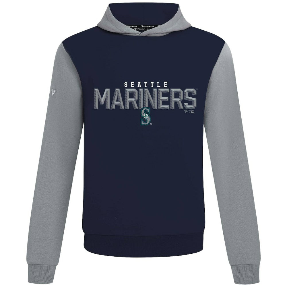 Seattle Mariners Levelwear Throwback Carve Ultimate Hoodie - College Navy - MLB on Sale