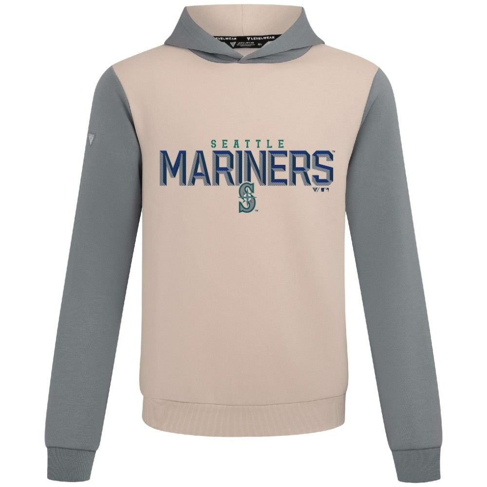 Seattle Mariners Levelwear Throwback Carve Ultimate Hoodie - Sand - MLB Lifestyle