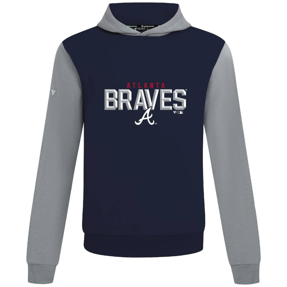 Atlanta Braves Levelwear Throwback Carve Ultimate Hoodie - Navy - MLB Sale