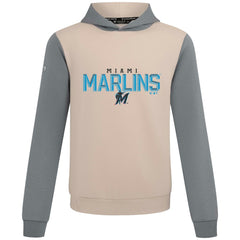 Miami Marlins Levelwear Throwback Carve Ultimate Hoodie - Sand - MLB Lifestyle