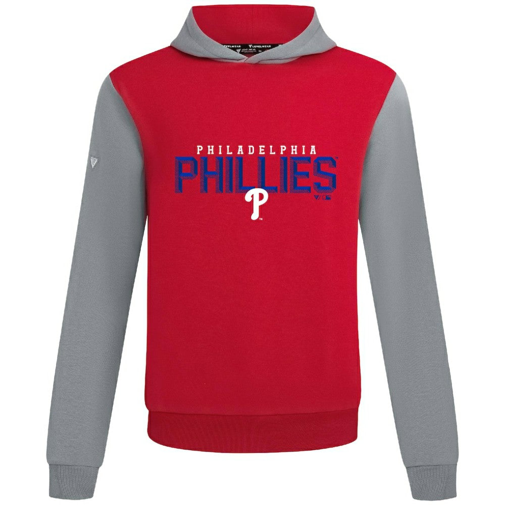 Philadelphia Phillies Levelwear Throwback Carve Ultimate Hoodie - Red - MLB on Sale