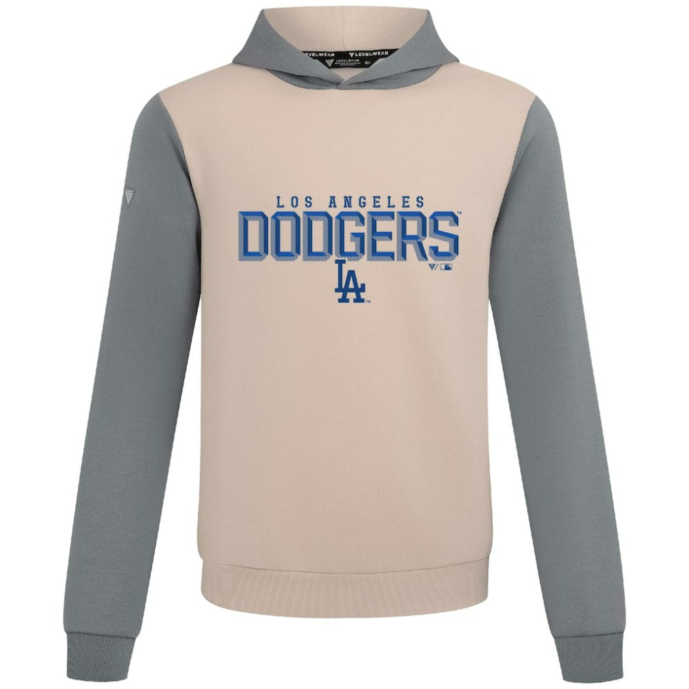 Los Angeles Dodgers Levelwear Throwback Carve Ultimate Hoodie - Sand - MLB Lifestyle