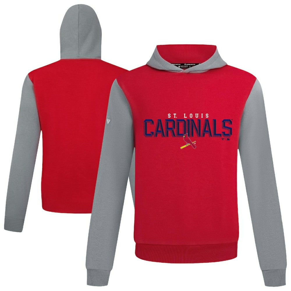 St. Louis Cardinals Levelwear Throwback Carve Ultimate Hoodie - Red - MLB Online