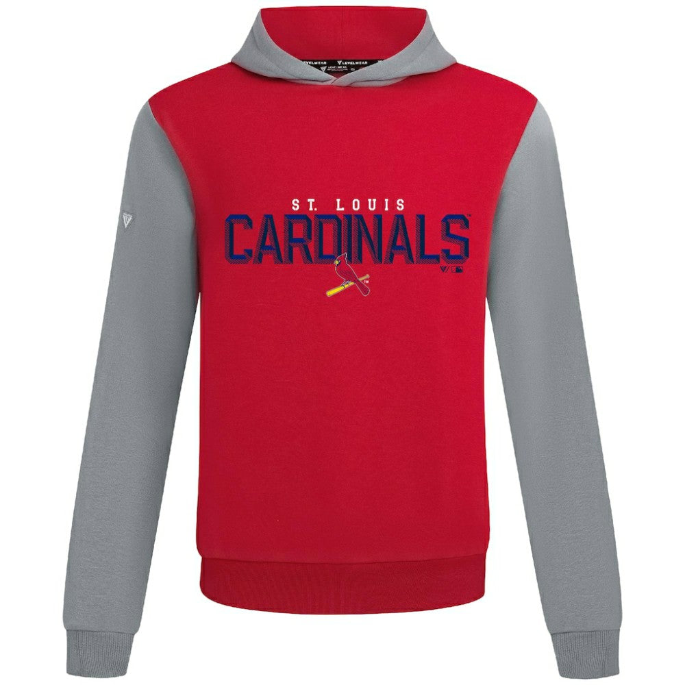 St. Louis Cardinals Levelwear Throwback Carve Ultimate Hoodie - Red - MLB Online