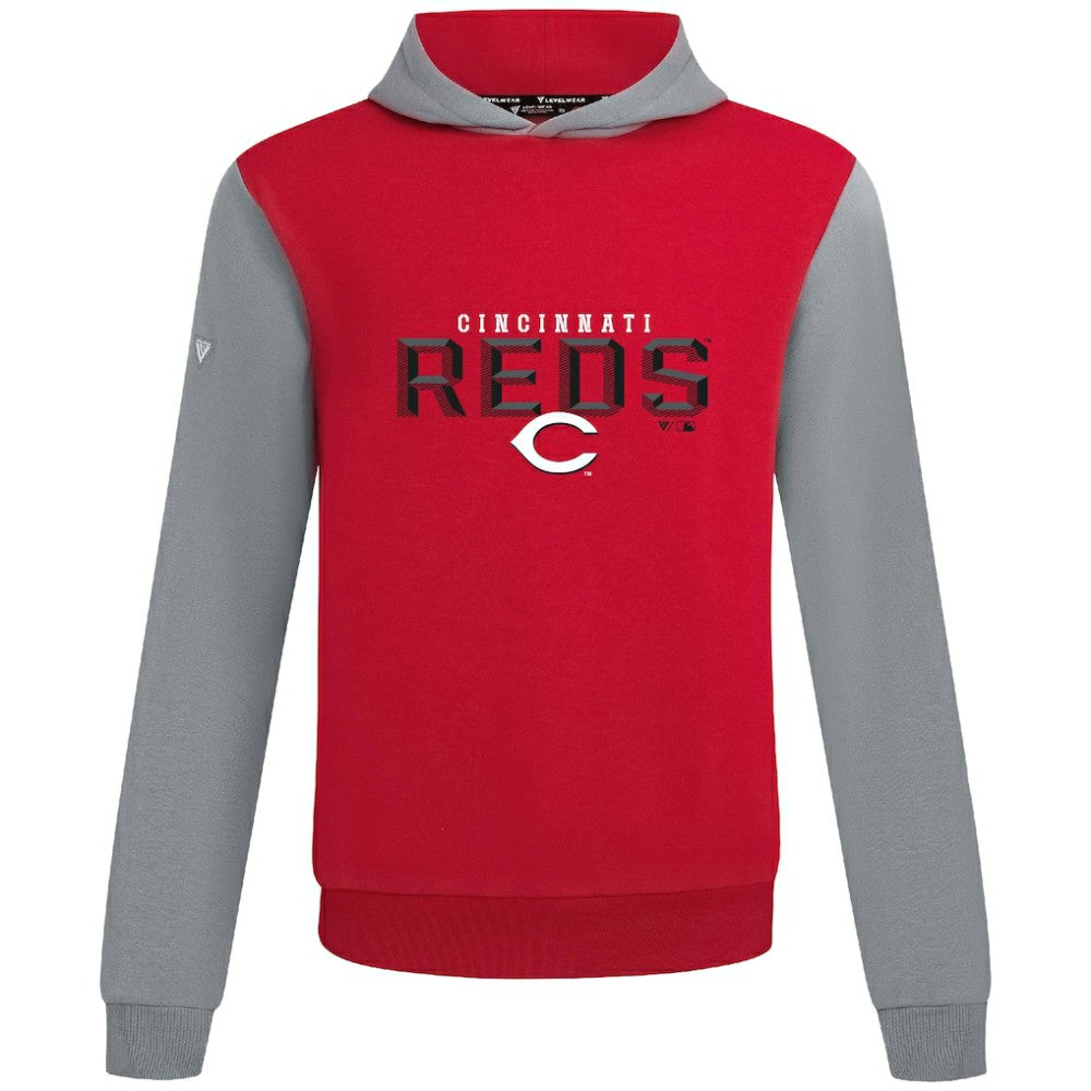 Cincinnati Reds Levelwear Throwback Carve Ultimate Hoodie - Red - MLB Online