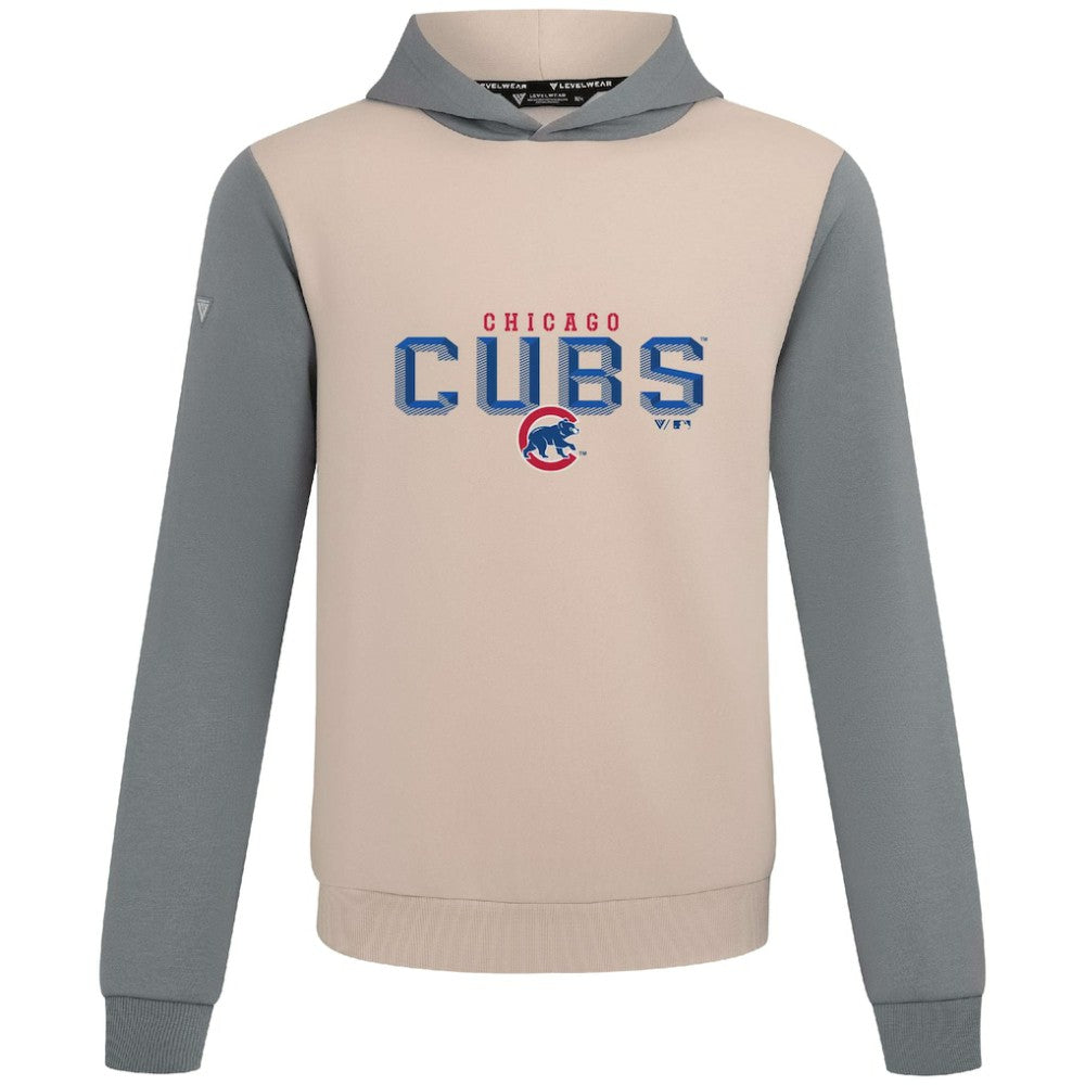 Chicago Cubs Levelwear Throwback Carve Ultimate Hoodie - Sand - MLB Discount
