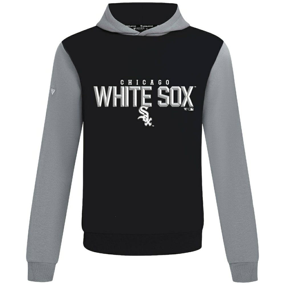Chicago White Sox Levelwear Throwback Carve Ultimate Hoodie - Black - MLB Discount