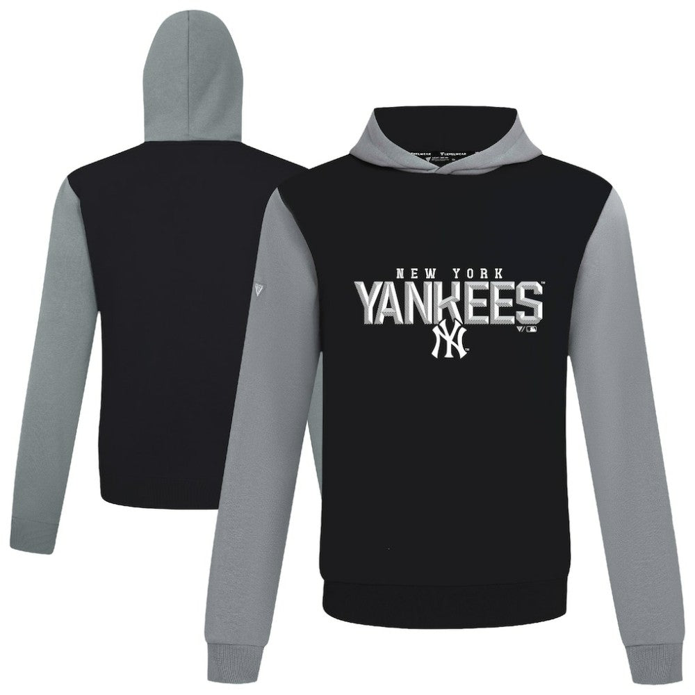 New York Yankees Levelwear Throwback Carve Ultimate Hoodie - Black - MLB Sale