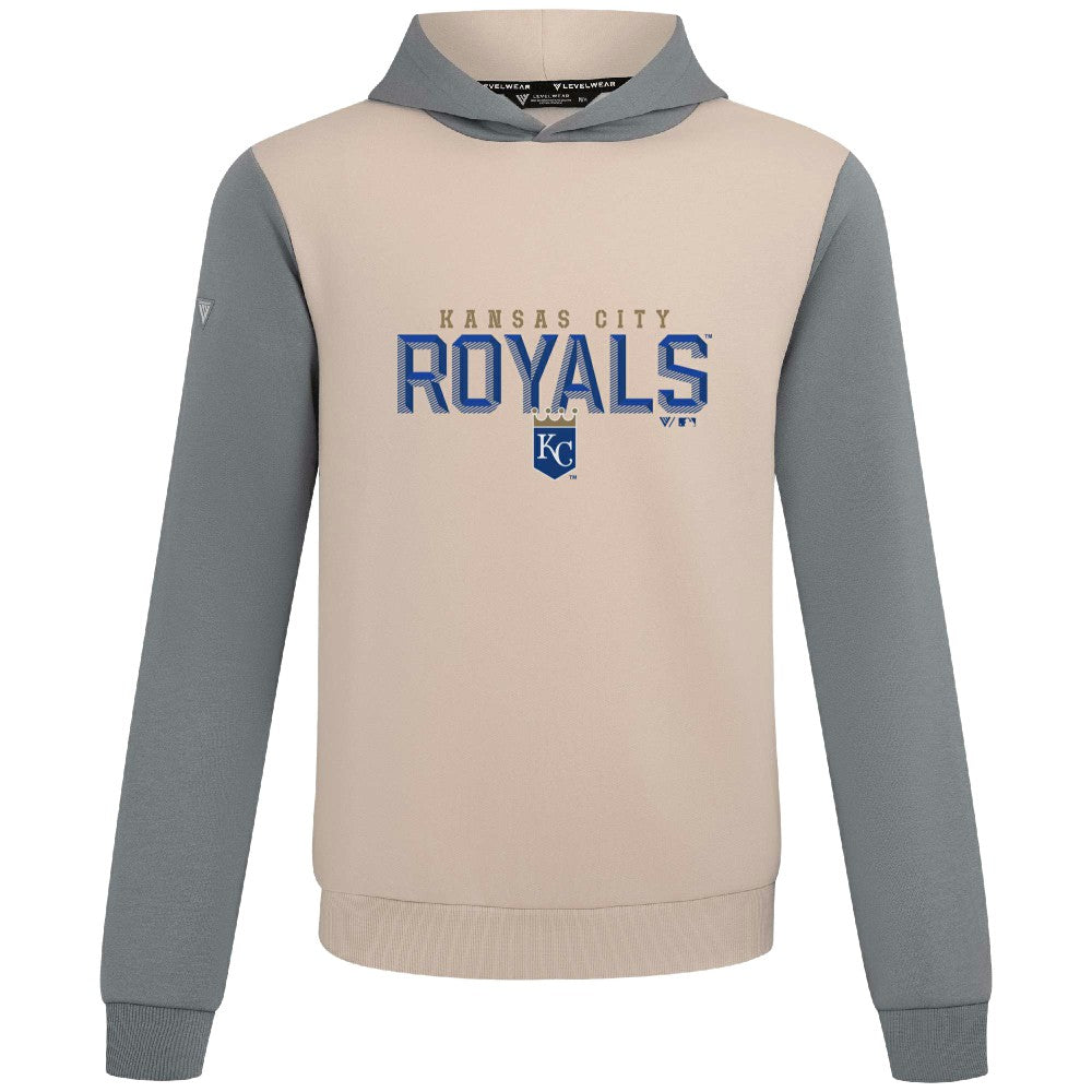 Kansas City Royals Levelwear Throwback Carve Ultimate Hoodie - Sand - MLB Lifestyle