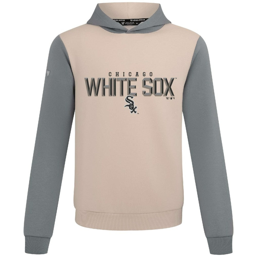Chicago White Sox Levelwear Throwback Carve Ultimate Hoodie - Sand - MLB Lifestyle