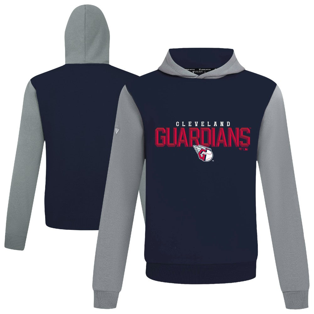 Cleveland Guardians Levelwear Throwback Carve Ultimate Hoodie - Navy - MLB Discount