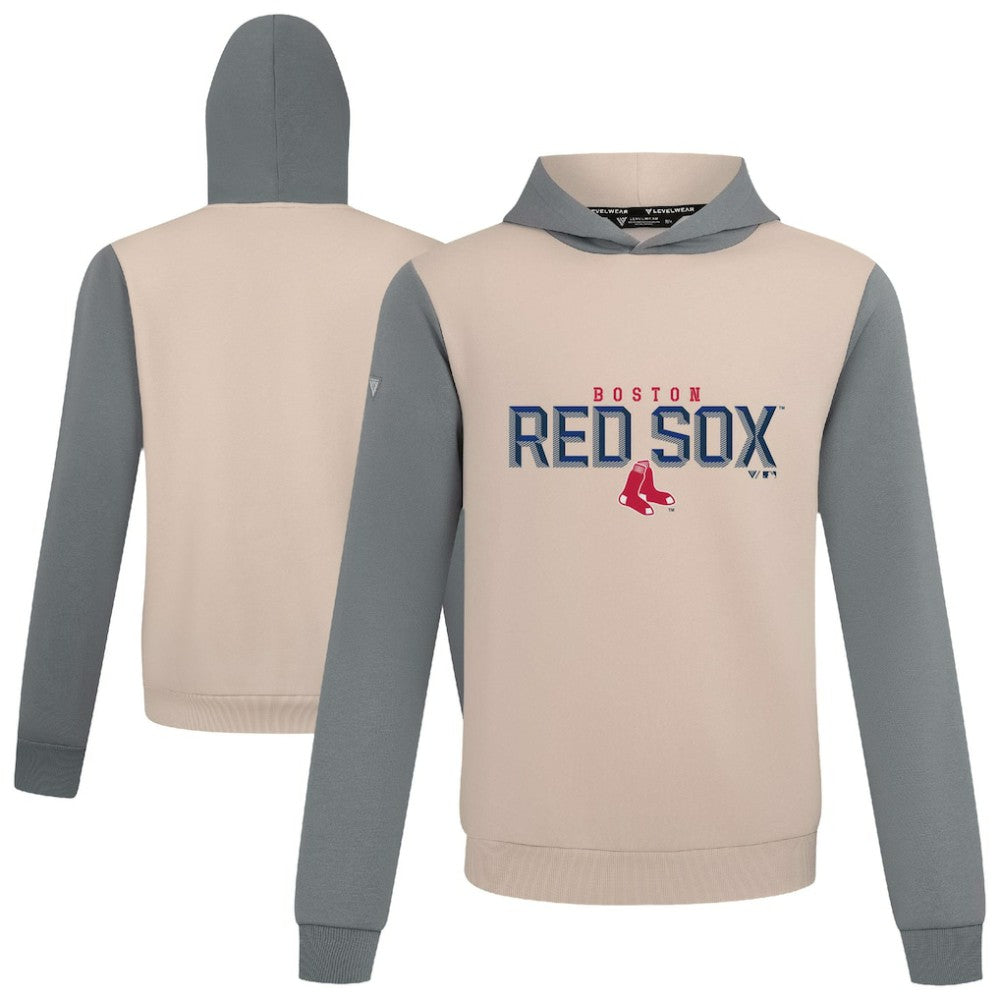 Boston Red Sox Levelwear Throwback Carve Ultimate Hoodie - Sand - MLB Sale