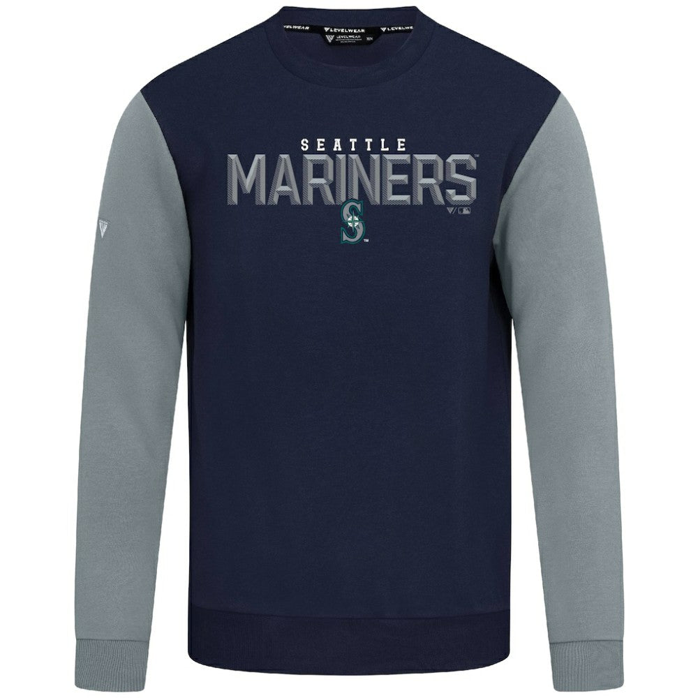 Seattle Mariners Levelwear Throwback Ultimate Carve Sweatshirt - College Navy - MLB Discount