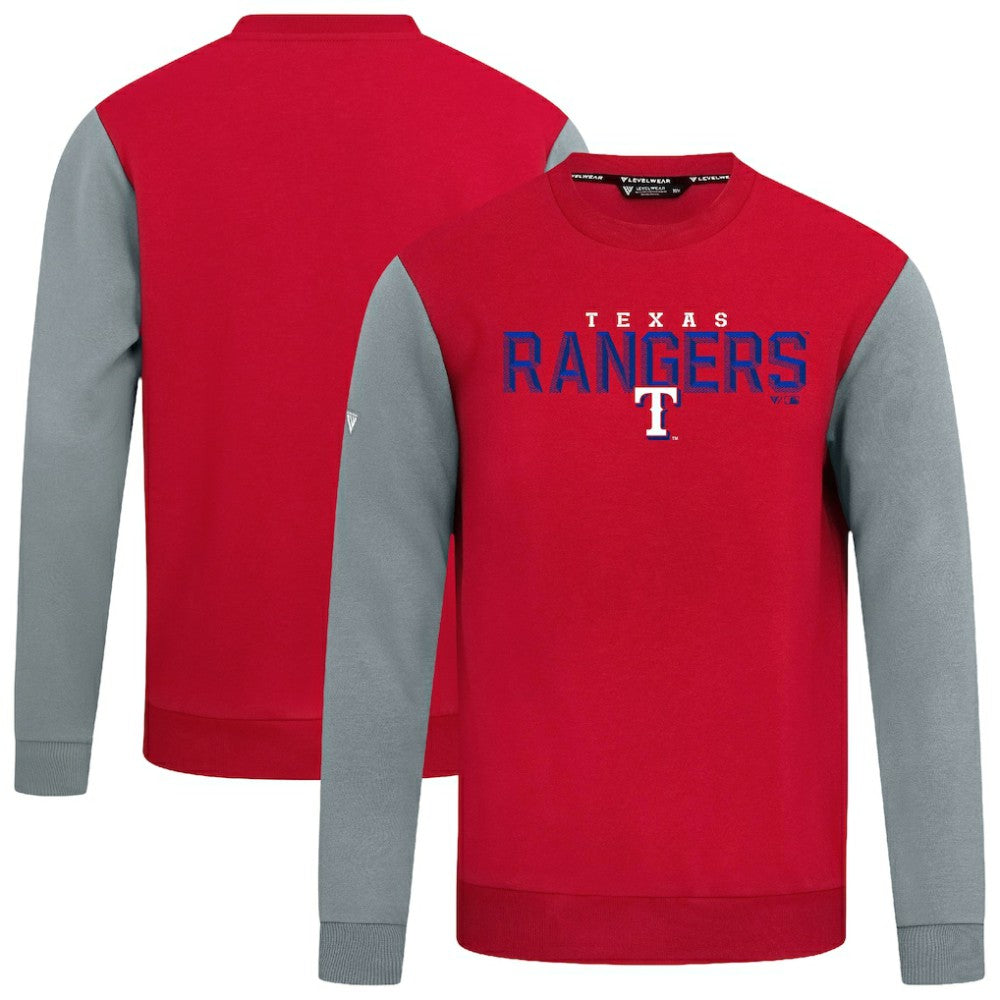 Texas Rangers Levelwear Throwback Ultimate Carve Sweatshirt - Red - MLB on Sale