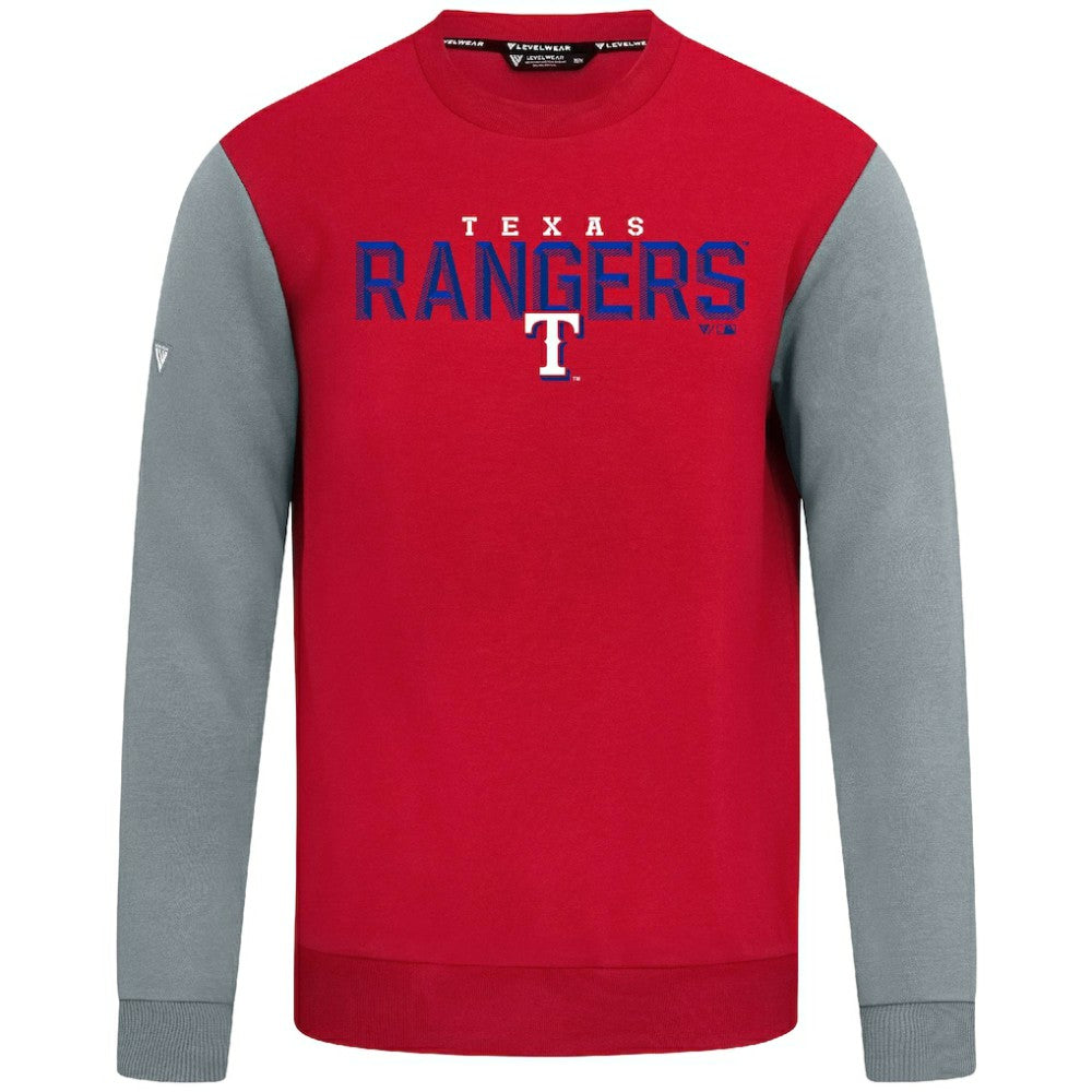 Texas Rangers Levelwear Throwback Ultimate Carve Sweatshirt - Red - MLB on Sale