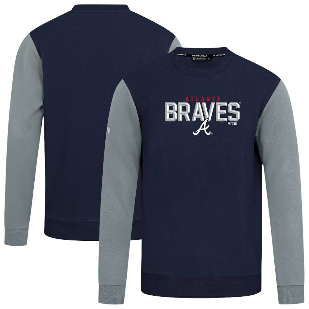 Atlanta Braves Levelwear Throwback Ultimate Carve Sweatshirt - Navy - MLB Online