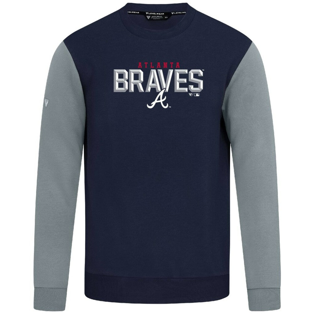 Atlanta Braves Levelwear Throwback Ultimate Carve Sweatshirt - Navy - MLB Online