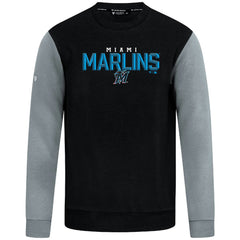 Miami Marlins Levelwear Throwback Ultimate Carve Sweatshirt - Black - MLB Lifestyle