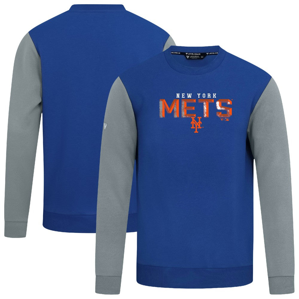 New York Mets Levelwear Throwback Ultimate Carve Sweatshirt - Royal - MLB Discount