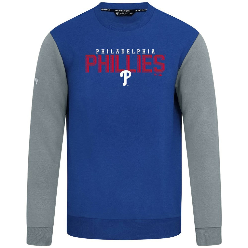 Philadelphia Phillies Levelwear Throwback Ultimate Carve Sweatshirt - Royal - MLB Discount