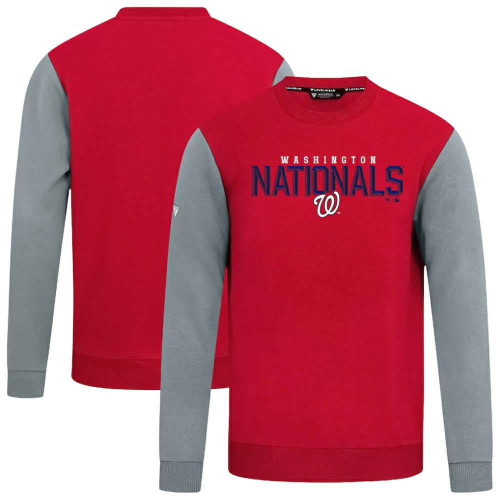 Washington Nationals Levelwear Throwback Ultimate Carve Sweatshirt - Red - MLB Discount