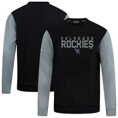 Colorado Rockies Levelwear Throwback Ultimate Carve Sweatshirt - Black - MLB Discount
