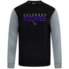 Colorado Rockies Levelwear Throwback Ultimate Carve Sweatshirt - Black - MLB Discount