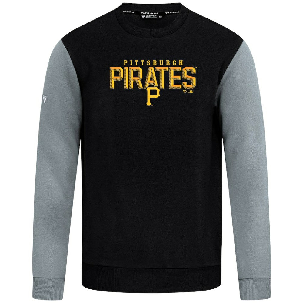Pittsburgh Pirates Levelwear Throwback Ultimate Carve Sweatshirt - Black - MLB Sale