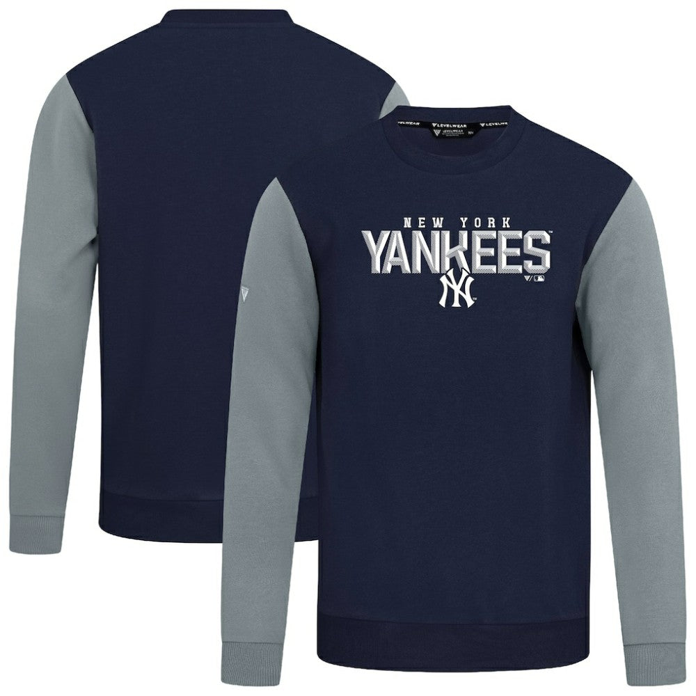 New York Yankees Levelwear Throwback Ultimate Carve Sweatshirt - Navy - MLB Lifestyle
