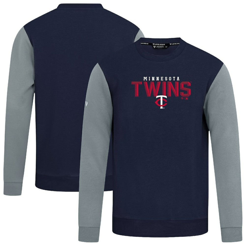 Minnesota Twins Levelwear Throwback Ultimate Carve Sweatshirt - Navy - MLB Discount