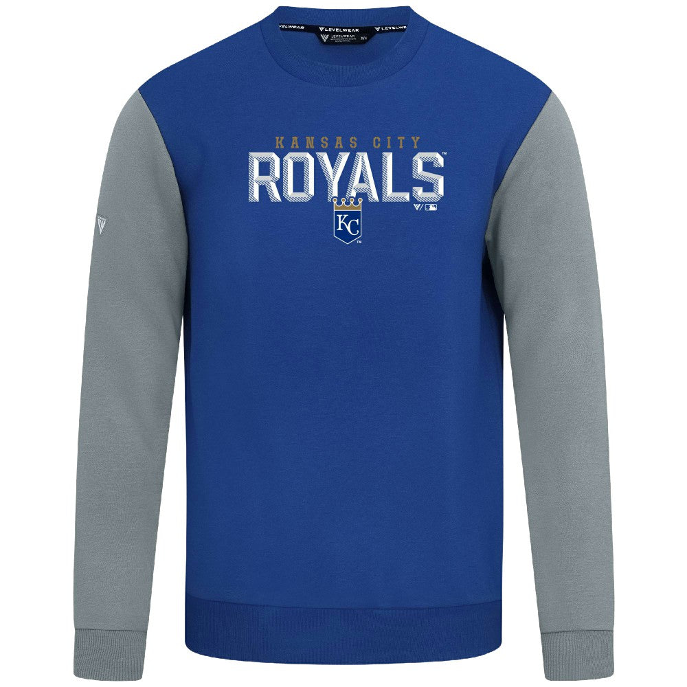 Kansas City Royals Levelwear Throwback Ultimate Carve Sweatshirt - Royal - MLB Lifestyle