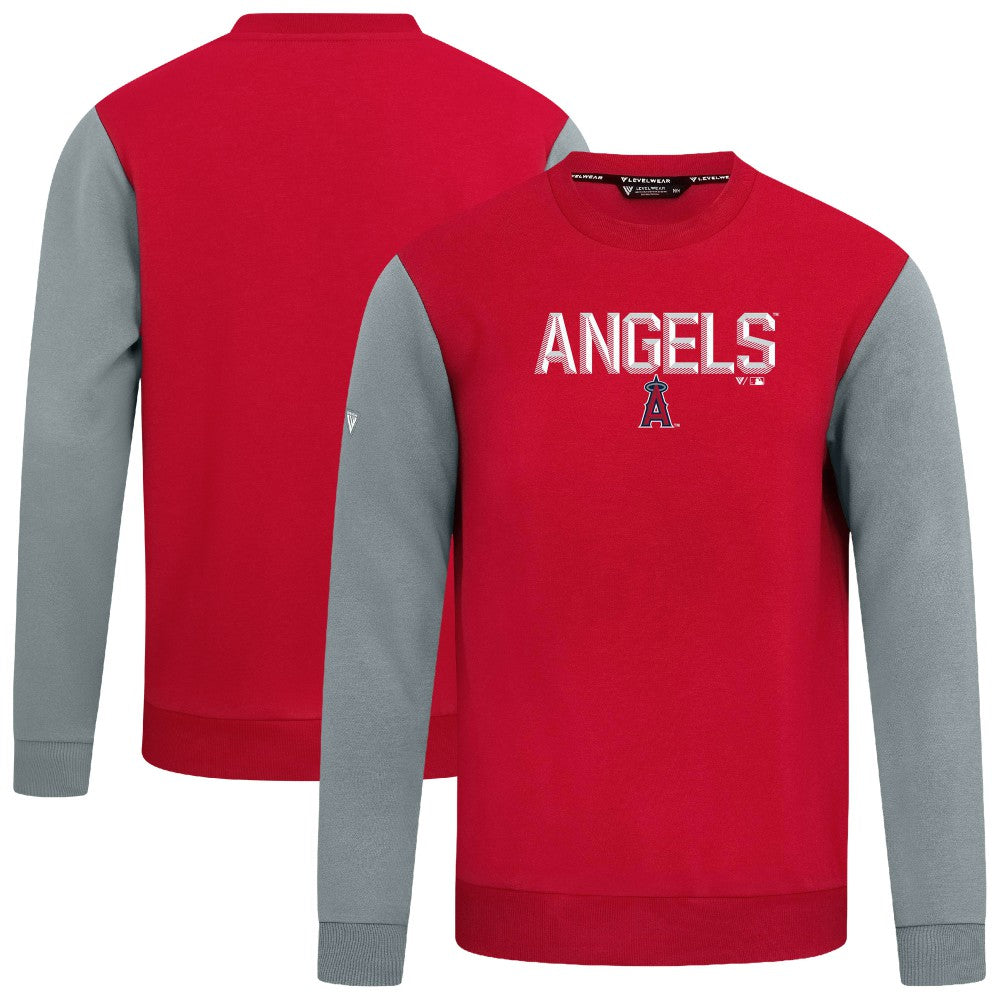 Los Angeles Angels Levelwear Throwback Ultimate Carve Sweatshirt - Red - MLB Lifestyle