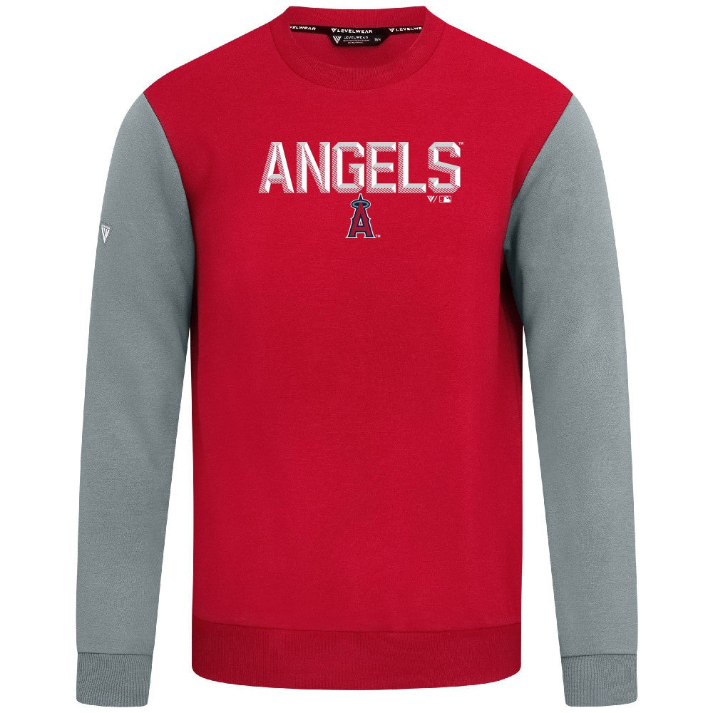 Los Angeles Angels Levelwear Throwback Ultimate Carve Sweatshirt - Red - MLB Lifestyle