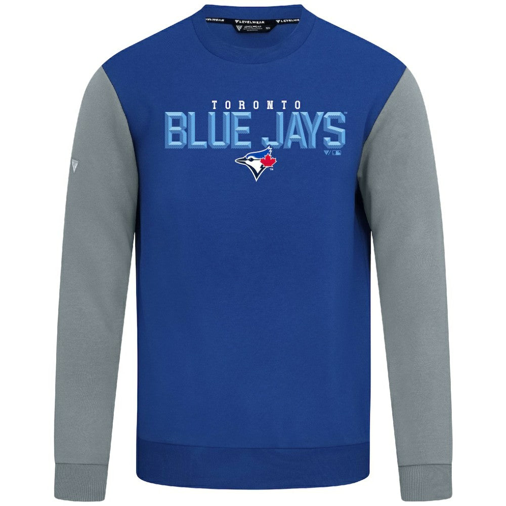 Toronto Blue Jays Levelwear Throwback Ultimate Carve Sweatshirt - Royal - MLB Lifestyle
